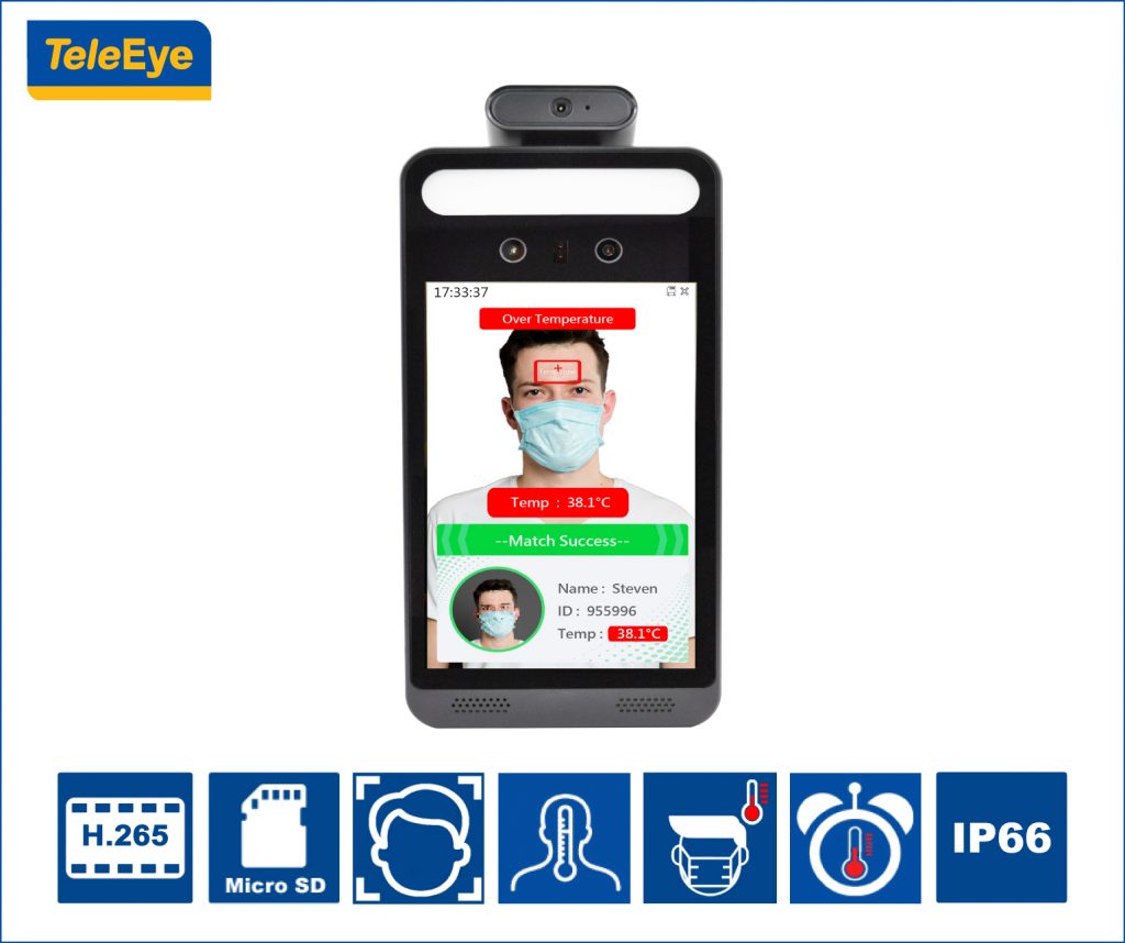 Face Recognition Terminal with Fever and Face Mask Detection - TeleEye